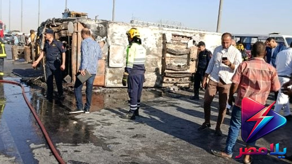 حادث طريق الإسماعيلية الصحراوي: 11 مصابًا و3 وفيات في تصادم أتوبيس واشتعال النيران